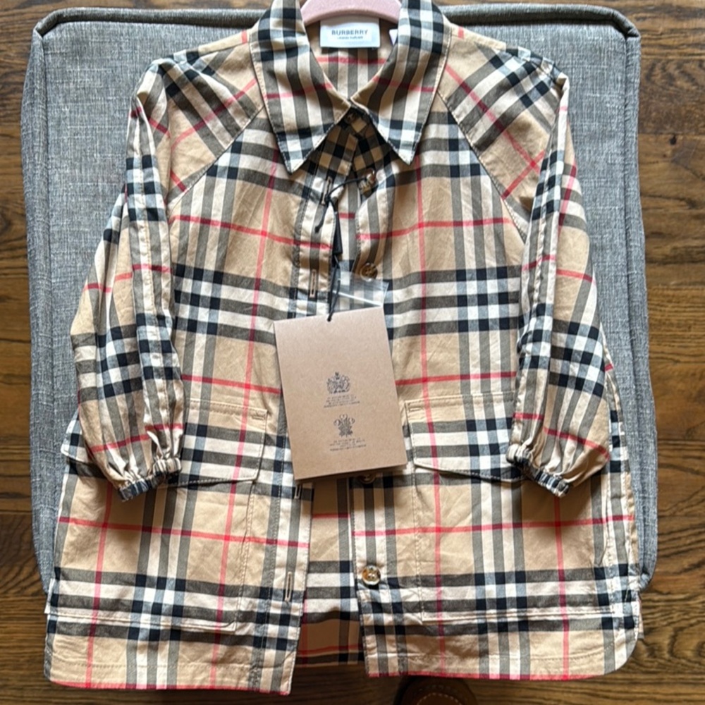 Burberry Tan and Black Plaid Dress